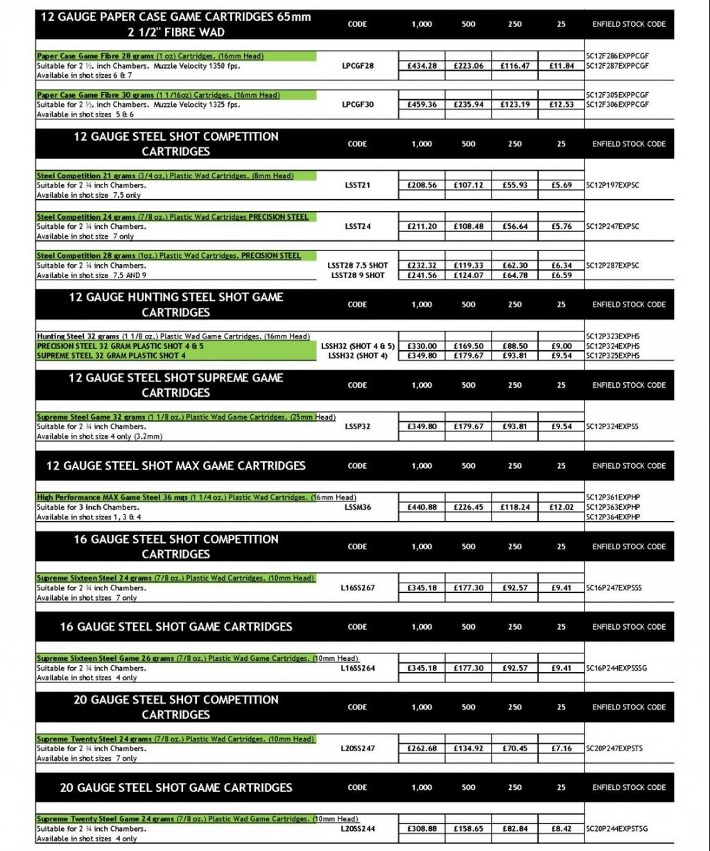 Lyalvale Express Shotgun Cartridges