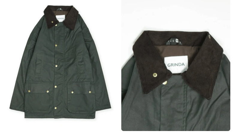 Green wax cotton jacket